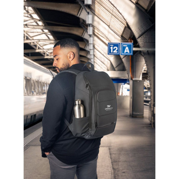 TOULON. Sac à dos pour ordinateur portable en polyester recyclé 600D haute densité 16