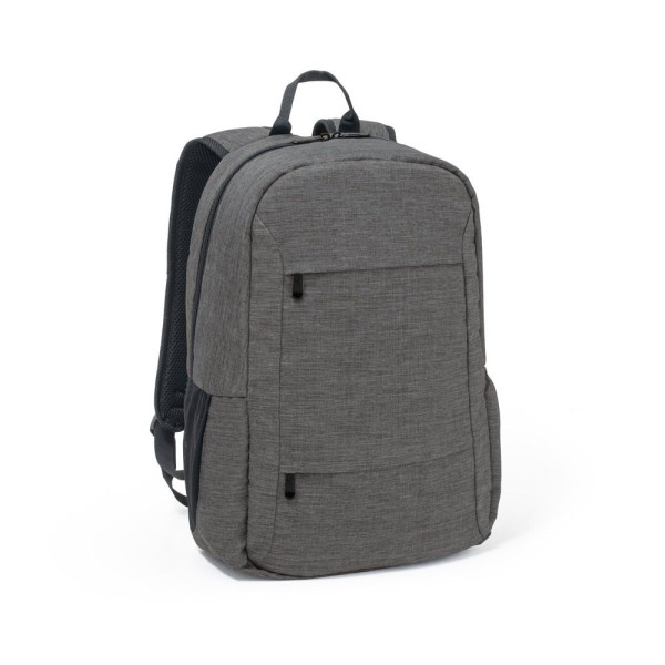Sac à dos ordinateur en polyester recyclé 300D personnalisable - BCM Goodies