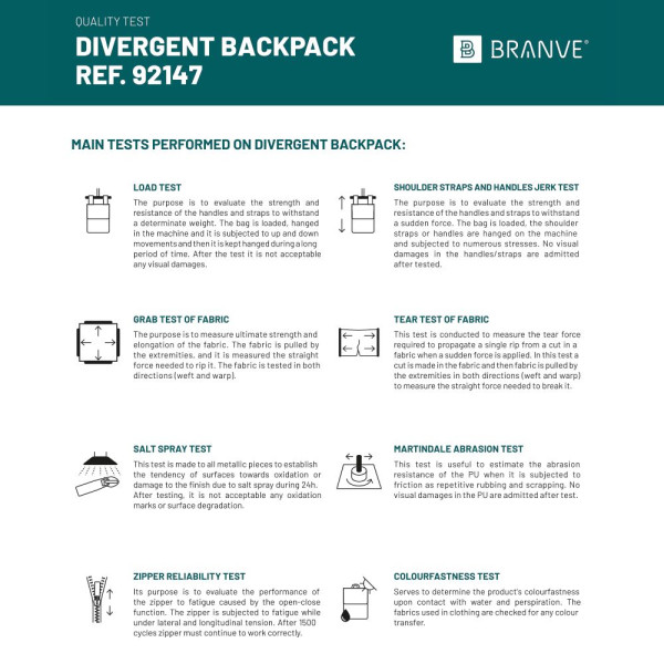 DIVERGENT BACKPACK II. Sac à dos pour ordinateur portable jusquà 15.6 en tissu et PU