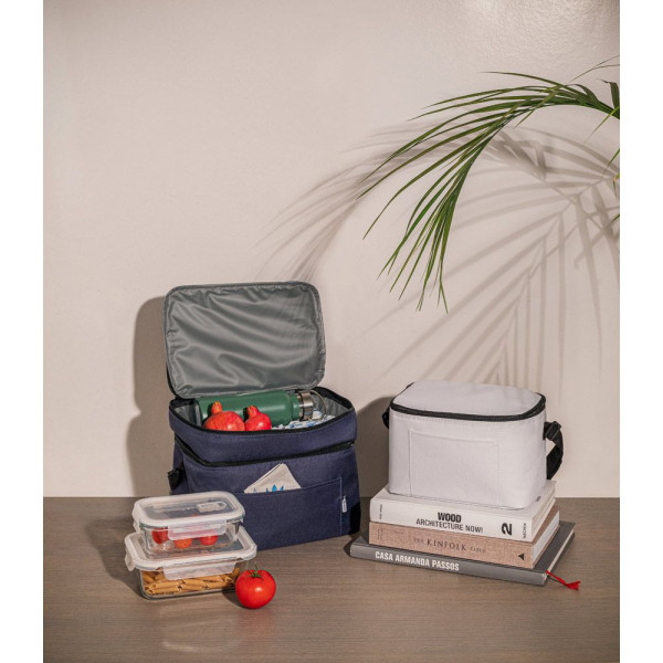 Sac thermique CANCUN LARGE en polyester recyclé 600D - 14 L - Sangle réglable - Personnalisable