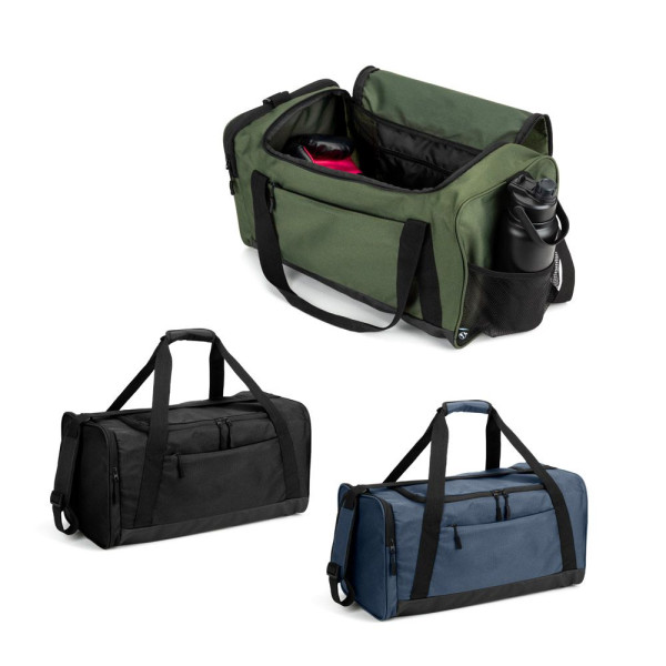 Sac de sport FARO en polyester recyclé haute densité 600D - Personnalisable avec logo - BCM Goodies