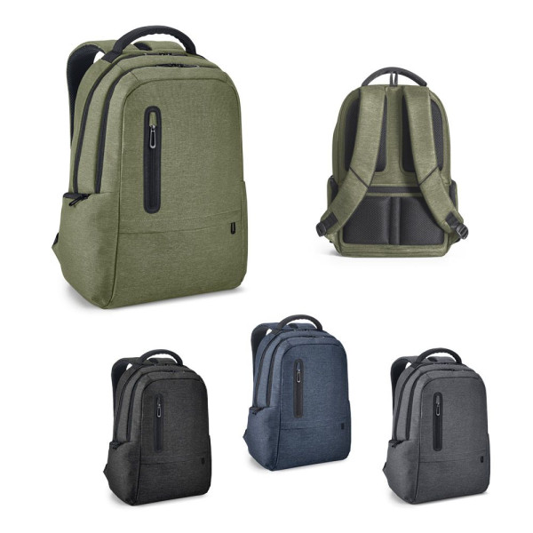 Sac à dos pour ordinateur portable 17 BOSTON en Nylon 2Tone imperméable - Accessoire professionnel personnalisable