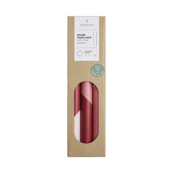 Bougies de dîner aux chandelles Eden - Lot de 3 bougies écologiques et responsables