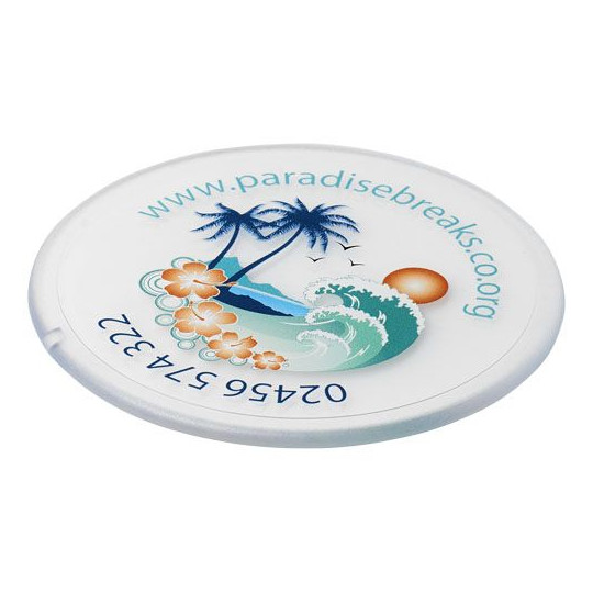 Sous-verre rond Renzo en plastique pour protéger vos surfaces - BCM Goodies