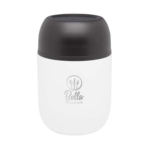 Lunch box Supo en acier inoxydable recyclé avec cuillère pliable - Personnalisable avec logo pour cadeaux d'entreprise et é