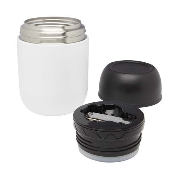 Lunch box Supo en acier inoxydable recyclé avec cuillère pliable - Personnalisable avec logo pour cadeaux d'entreprise et é