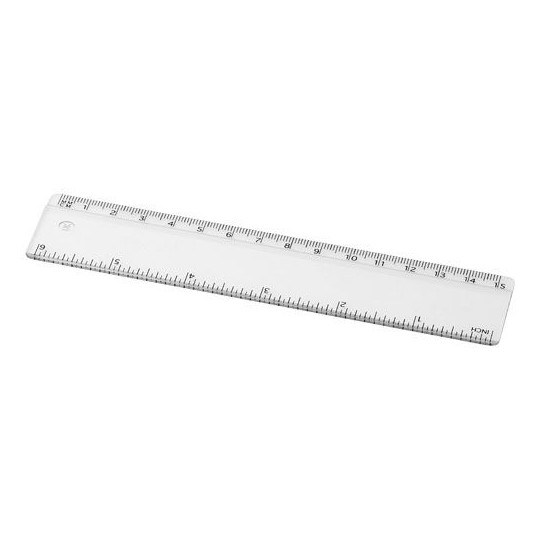 Règle en plastique Renzo de 15 cm - Mesures en pouces et centimètres - Personnalisable - Idéal pour étudiants, professionnels et