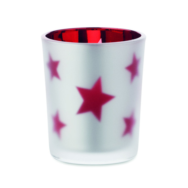 Bougie LED en PP dans un support en verre - Cadeau publicitaire personnalisable - BCM Goodies