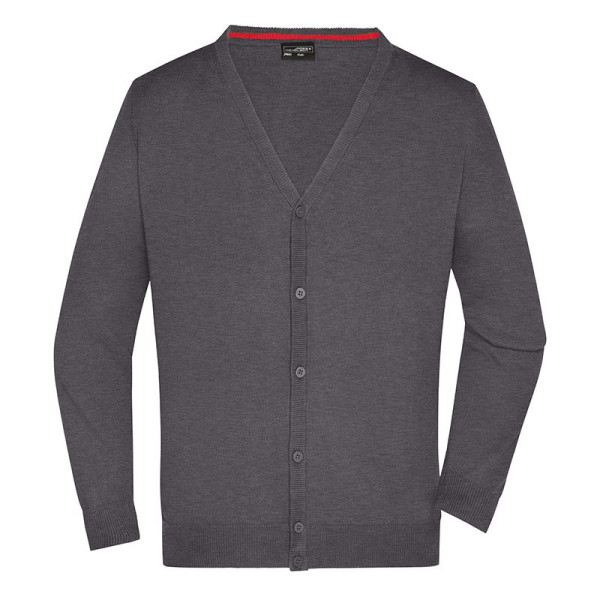Cardigan homme en coton peigné - Maille tricotée - Col V - Personnalisable