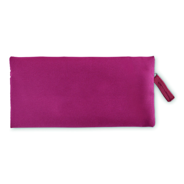 Trousse à crayons zippée en polyester RPET 300D - Objet publicitaire durable pour événements professionnels