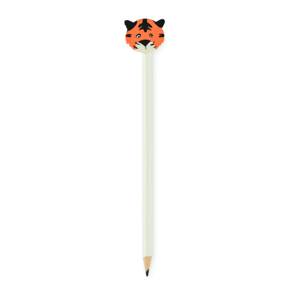 Crayon en bois avec gomme en forme d'animal pour entreprise et cadeaux - BCM Goodies