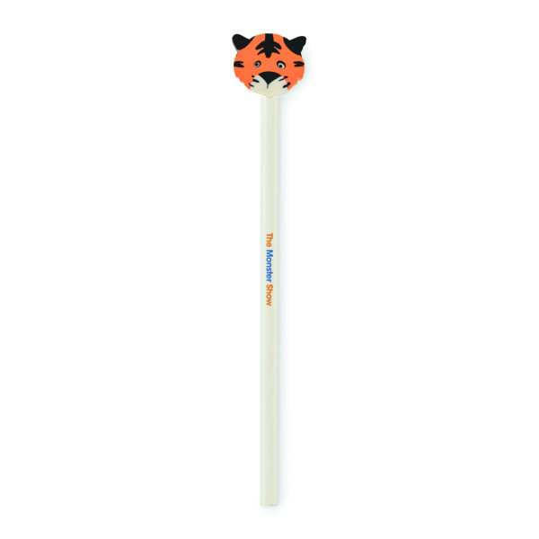 Crayon en bois avec gomme en forme d'animal pour entreprise et cadeaux - BCM Goodies