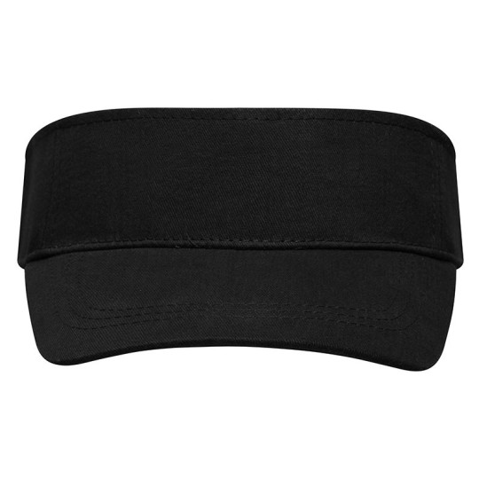 Visière unisexe Daiber en coton twill moyen avec fermeture Velcro et bandeau de transpiration en satin