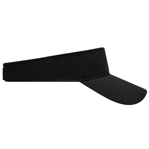 Visière unisexe Daiber en coton twill moyen avec fermeture Velcro et bandeau de transpiration en satin