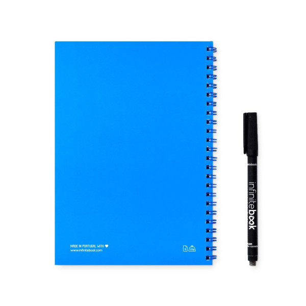 Carnet de notes réutilisable INFINITEBOOK PLAIN A5 pour professionnels - Personnalisable avec votre logo - Idéal pour événements