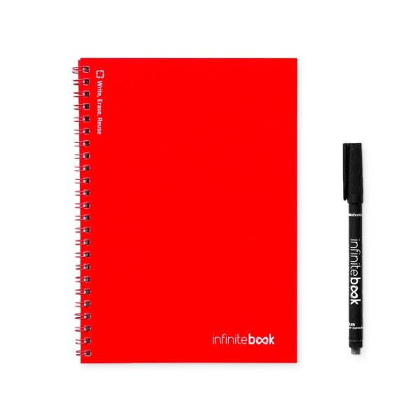 Carnet de notes réutilisable INFINITEBOOK PLAIN A5 pour professionnels - Personnalisable avec votre logo - Idéal pour événements