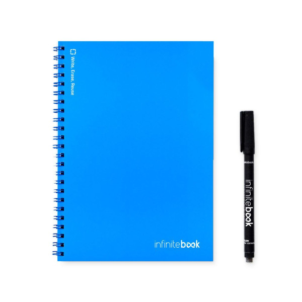Carnet de notes réutilisable INFINITEBOOK PLAIN A5 pour professionnels - Personnalisable avec votre logo - Idéal pour événements