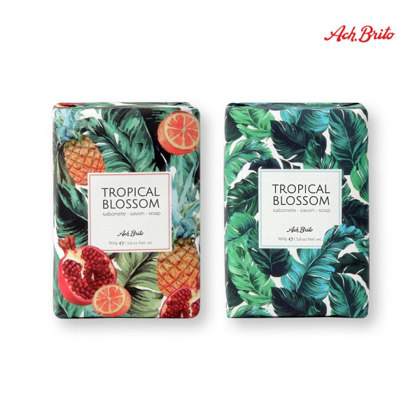 Savons enrichis à l'huile d'olive Tropical Blossom (160g) - Personnalisables pour événements et cadeaux professionnels