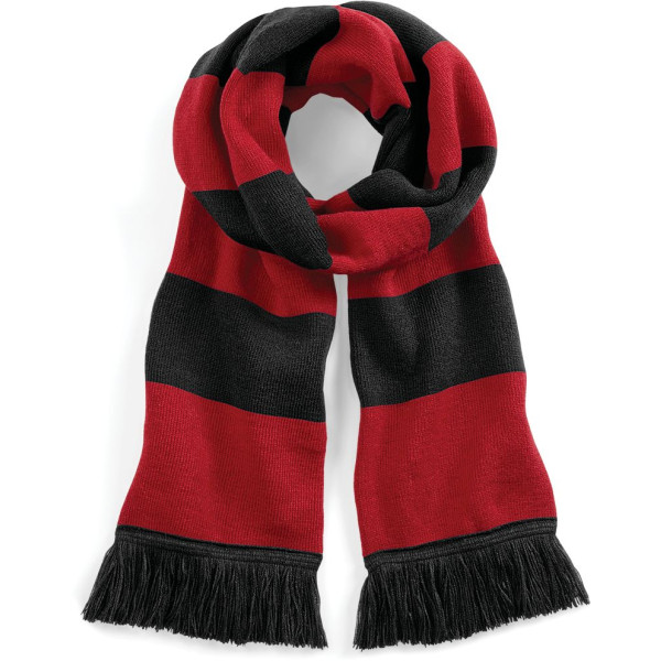 Écharpe rayée Stadium personnalisable – Accessoire promotionnel pour communication d’entreprise
