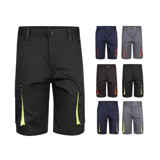 Bermuda stretch bicolore VL HEMERA en coton, EME et polyester pour professionnels | BCM Goodies