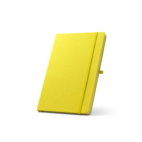 Cahier A5 en polyester recyclé personnalisable - BCM Goodies