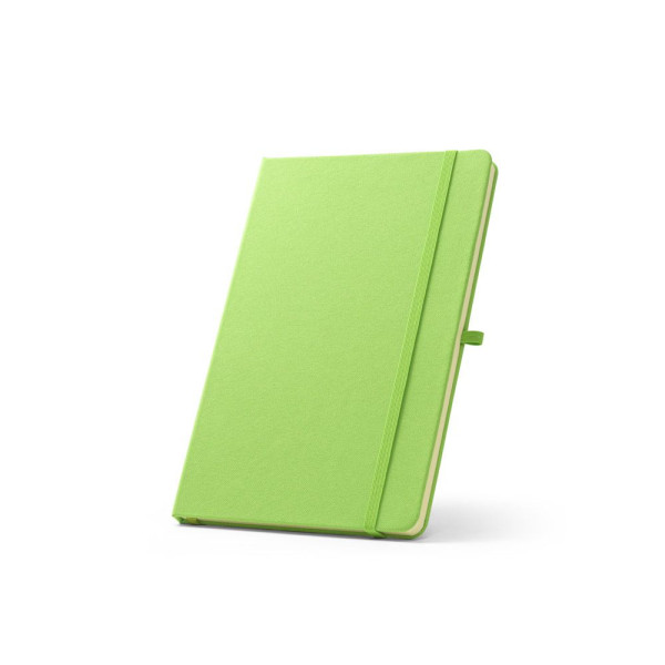 Cahier A5 en polyester recyclé personnalisable - BCM Goodies