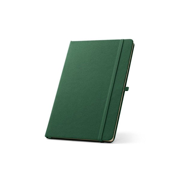 Cahier A5 en polyester recyclé personnalisable - BCM Goodies