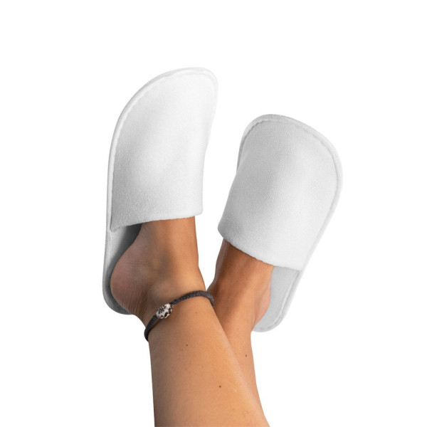 Chaussons de chambre unisexes en polyester personnalisables pour entreprises - BCM Goodies