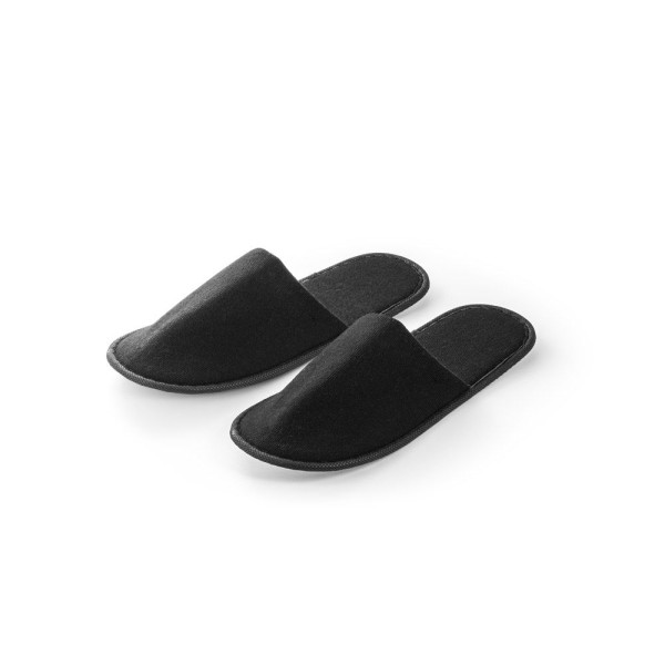 Chaussons de chambre unisexes en polyester personnalisables pour entreprises - BCM Goodies