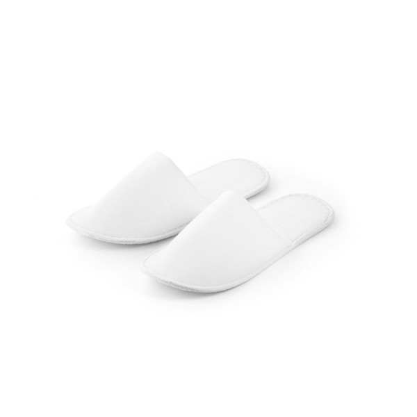 Chaussons de chambre unisexes en polyester personnalisables pour entreprises - BCM Goodies