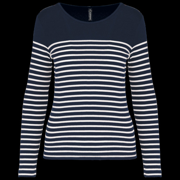 Marinière manches longues femme personnalisable pour entreprises – Communication textile B2B