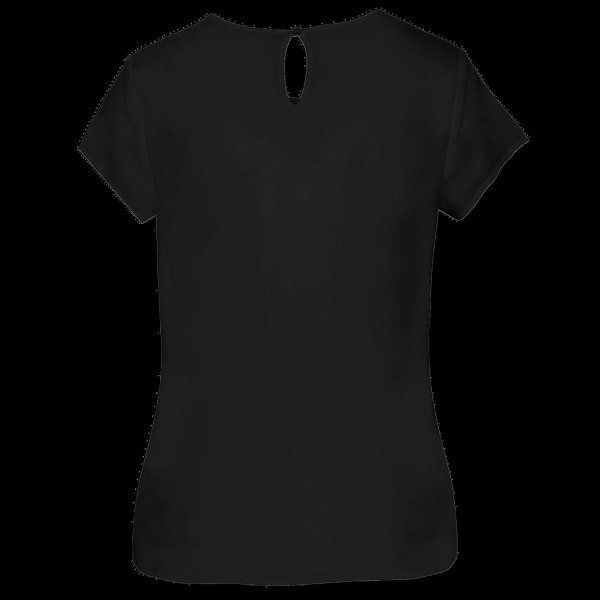 Blouse crêpe manches courtes femme personnalisable – Vêtement d’entreprise pour communication et événements professionnels