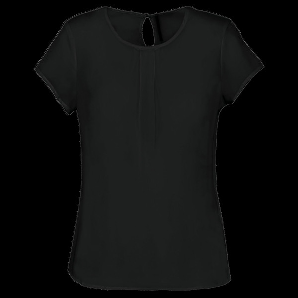 Blouse crêpe manches courtes femme personnalisable – Vêtement d’entreprise pour communication et événements professionnels