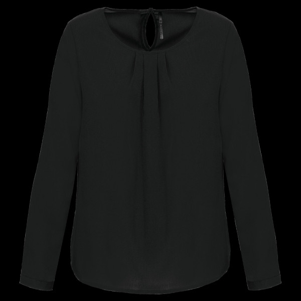 Blouse crêpe manches longues femme personnalisable – Vêtement d’entreprise et objet publicitaire BCM Goodies