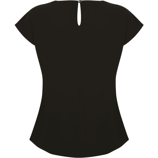 Top col plissé femme personnalisé – Support textile pour communication d’entreprise – BCM Goodies