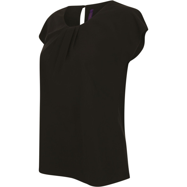 Top col plissé femme personnalisé – Support textile pour communication d’entreprise – BCM Goodies