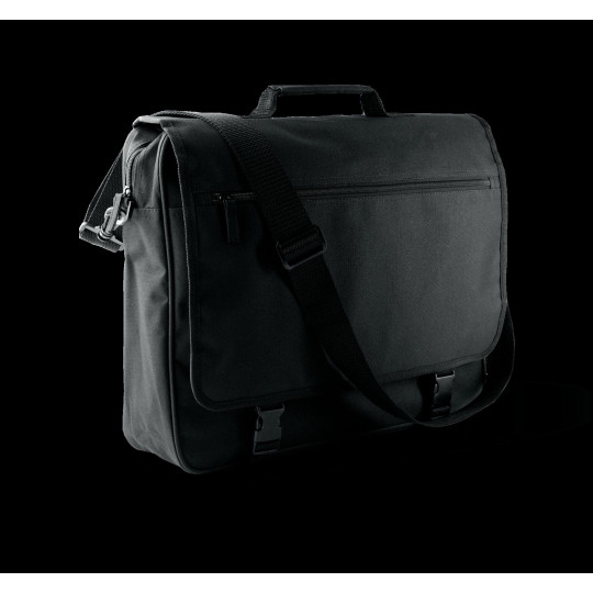 Porte-document avec rabat personnalisable en polyester 600D pour communication d’entreprise – BCM Goodies