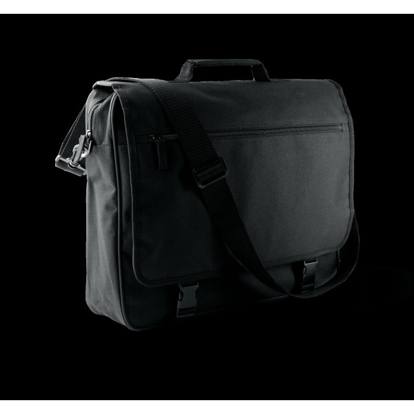 Porte-document avec rabat personnalisable en polyester 600D pour communication d’entreprise – BCM Goodies