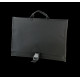 Porte-document personnalisé en polyester 600D avec rabat et poignée – Support de communication B2B pour entreprises