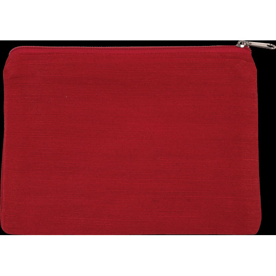 Pochette en juco personnalisable avec fermeture zippée – Objet publicitaire B2B pour communication d’entreprise