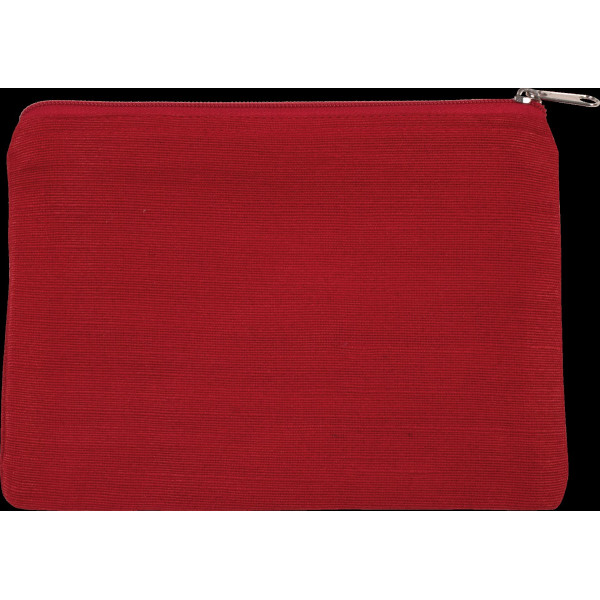 Pochette en juco personnalisable avec fermeture zippée – Objet publicitaire B2B pour communication d’entreprise