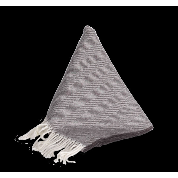Écharpe à franges personnalisable 100% acrylique – Accessoire textile pour communication d’entreprise