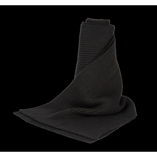 Écharpe à maille côtelée personnalisable en Polylana® – Accessoire textile responsable pour communication d’entreprise