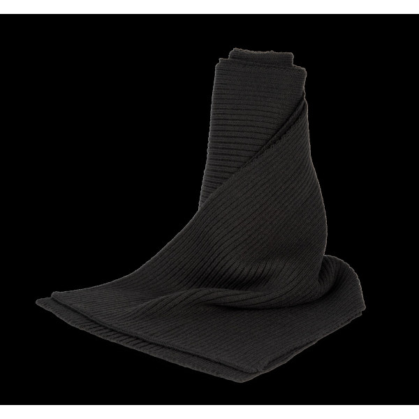 Écharpe à maille côtelée personnalisable en Polylana® – Accessoire textile responsable pour communication d’entreprise