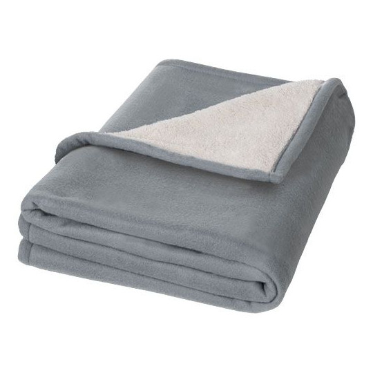 Plaid Springwood en polaire sherpa douce - Couverture polaire de luxe 150x125 cm - Idéal pour se réchauffer rapidement et confor