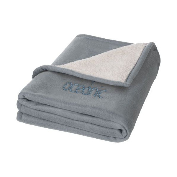 Plaid Springwood en polaire sherpa douce - Couverture polaire de luxe 150x125 cm - Idéal pour se réchauffer rapidement et confor