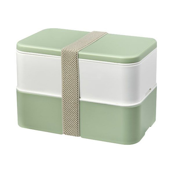 Boîte repas 700+700 ml MIYO Renew à deux blocs - Boîte déjeuner écologique personnalisable | BCM Goodies
