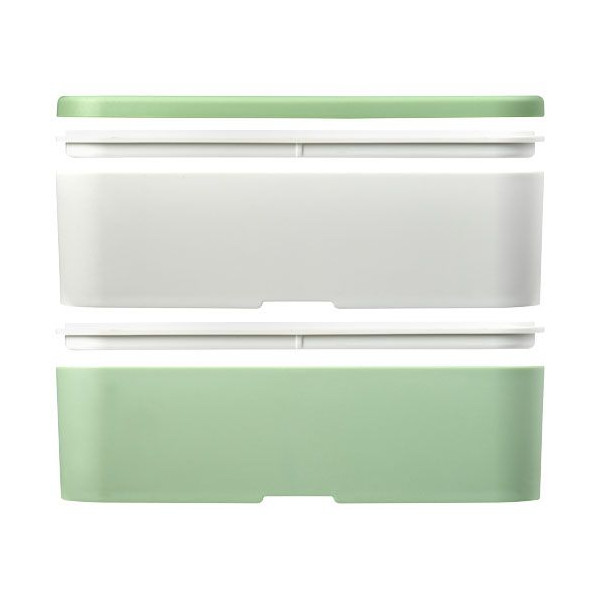 Boîte repas 700+700 ml MIYO Renew à deux blocs - Boîte déjeuner écologique personnalisable | BCM Goodies