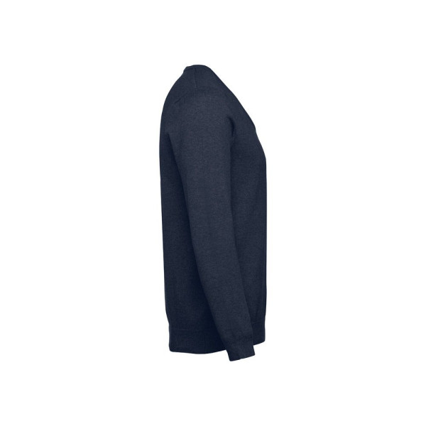 Pull col V homme en coton et polyamide THC MILAN - Personnalisable | BCM Goodies