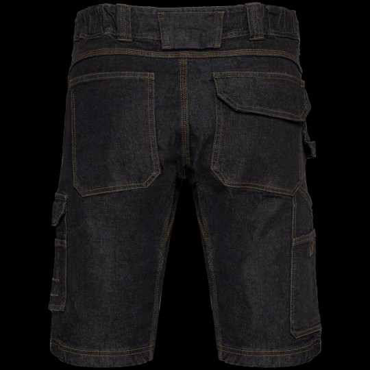 Bermuda denim multipoches homme personnalisable – Vêtement professionnel pratique pour entreprises